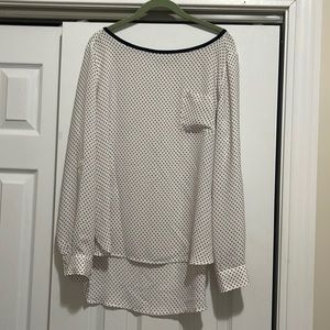 Ann Taylor LOFT polka-dot blouse EUC size L